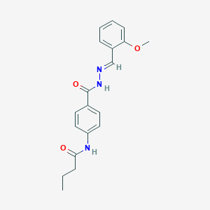 N-(4-{[(2E)-2-(2-methoxybenzylidene)hydrazinyl]carbonyl}phenyl)butanamide