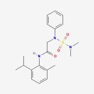 molecular formula C20H27N3O3S B11562236 2-[(Dimethylsulfamoyl)(phenyl)amino]-N-[2-methyl-6-(propan-2-YL)phenyl]acetamide 