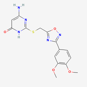 6-amino-2-({[3-(3,4-dimethoxyphenyl)-1,2,4-oxadiazol-5-yl]methyl}sulfanyl)pyrimidin-4(3H)-one