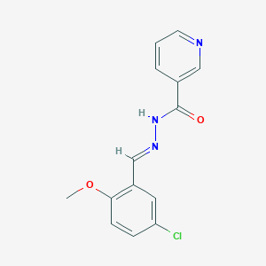 N'-[(E)-(5-chloro-2-methoxyphenyl)methylidene]pyridine-3-carbohydrazide