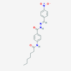 N-(4-{[(2E)-2-(4-nitrobenzylidene)hydrazinyl]carbonyl}phenyl)heptanamide