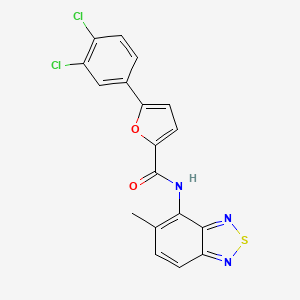 molecular formula C18H11Cl2N3O2S B11562268 5-(3,4-dichlorophenyl)-N-(5-methyl-2,1,3-benzothiadiazol-4-yl)furan-2-carboxamide 