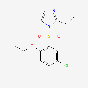 molecular formula C14H17ClN2O3S B11562269 5-Chloro-2-ethoxy-1-[(2-ethylimidazolyl)sulfonyl]-4-methylbenzene 