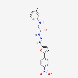 2-[(3-methylphenyl)amino]-N'-{(E)-[5-(4-nitrophenyl)furan-2-yl]methylidene}acetohydrazide (non-preferred name)