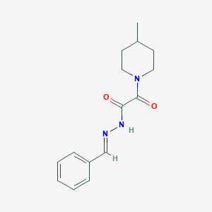 2-(4-methylpiperidin-1-yl)-2-oxo-N'-[(E)-phenylmethylidene]acetohydrazide