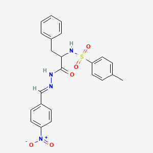 4-Methyl-N-(1-{N'-[(E)-(4-nitrophenyl)methylidene]hydrazinecarbonyl}-2-phenylethyl)benzene-1-sulfonamide