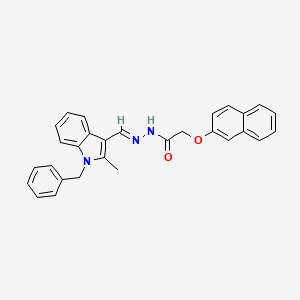 N'-[(E)-(1-benzyl-2-methyl-1H-indol-3-yl)methylidene]-2-(naphthalen-2-yloxy)acetohydrazide