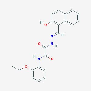 molecular formula C21H19N3O4 B11562334 N-(2-ethoxyphenyl)-2-{(2E)-2-[(2-hydroxynaphthalen-1-yl)methylidene]hydrazinyl}-2-oxoacetamide 