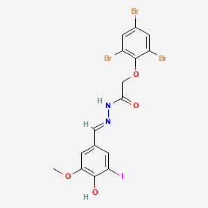 N'-[(E)-(4-hydroxy-3-iodo-5-methoxyphenyl)methylidene]-2-(2,4,6-tribromophenoxy)acetohydrazide