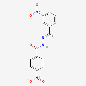 4-nitro-N'-[(E)-(3-nitrophenyl)methylidene]benzohydrazide