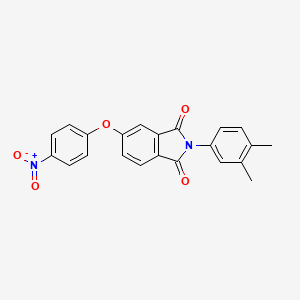 molecular formula C22H16N2O5 B11562361 2-(3,4-dimethylphenyl)-5-(4-nitrophenoxy)-1H-isoindole-1,3(2H)-dione 