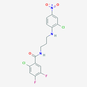 2-chloro-N-{3-[(2-chloro-4-nitrophenyl)amino]propyl}-4,5-difluorobenzamide