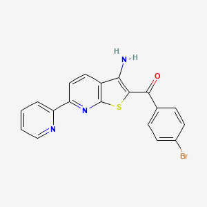 molecular formula C19H12BrN3OS B11562372 [3-Amino-6-(pyridin-2-yl)thieno[2,3-b]pyridin-2-yl](4-bromophenyl)methanone 