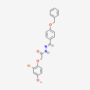 N'-[(E)-[4-(Benzyloxy)phenyl]methylidene]-2-(2-bromo-4-methoxyphenoxy)acetohydrazide