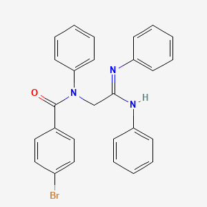 molecular formula C27H22BrN3O B11562391 4-bromo-N-phenyl-N-[(2Z)-2-(phenylamino)-2-(phenylimino)ethyl]benzamide 