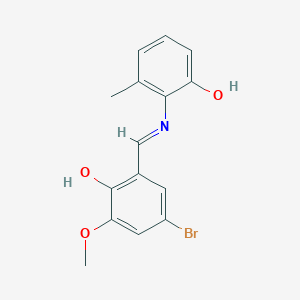 4-Bromo-2-[(E)-[(2-hydroxy-6-methylphenyl)imino]methyl]-6-methoxyphenol