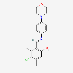 4-Chloro-3,5-dimethyl-2-[(4-morpholin-4-yl-phenylimino)-methyl]-phenol