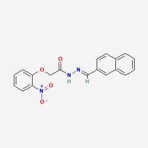 molecular formula C19H15N3O4 B11562522 N'-[(E)-naphthalen-2-ylmethylidene]-2-(2-nitrophenoxy)acetohydrazide 