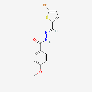 molecular formula C14H13BrN2O2S B11562526 N'-[(E)-(5-bromothiophen-2-yl)methylidene]-4-ethoxybenzohydrazide 