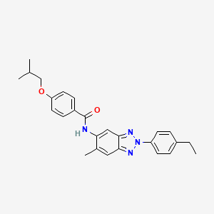 N-[2-(4-ethylphenyl)-6-methyl-2H-benzotriazol-5-yl]-4-(2-methylpropoxy)benzamide