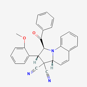 (1S,2R,3aR)-2-(2-methoxyphenyl)-1-(phenylcarbonyl)-1,2-dihydropyrrolo[1,2-a]quinoline-3,3(3aH)-dicarbonitrile