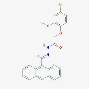 N'-[(E)-anthracen-9-ylmethylidene]-2-(4-bromo-2-methoxyphenoxy)acetohydrazide