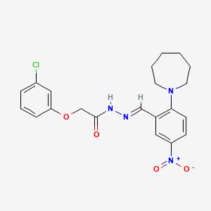 N'-[(E)-[2-(Azepan-1-YL)-5-nitrophenyl]methylidene]-2-(3-chlorophenoxy)acetohydrazide