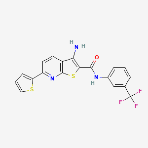 3-amino-6-(thiophen-2-yl)-N-[3-(trifluoromethyl)phenyl]thieno[2,3-b]pyridine-2-carboxamide