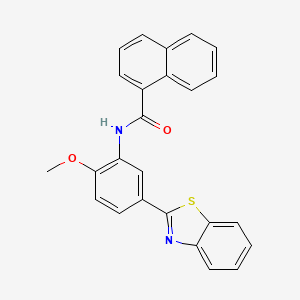 molecular formula C25H18N2O2S B11562590 N-[5-(1,3-benzothiazol-2-yl)-2-methoxyphenyl]naphthalene-1-carboxamide 