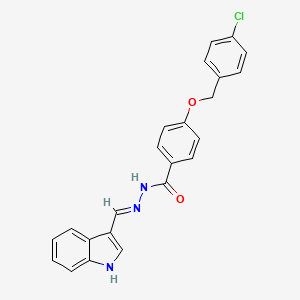 N'-((1H-Indol-3-yl)methylene)-4-((4-chlorobenzyl)oxy)benzohydrazide