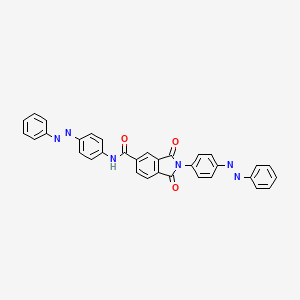 molecular formula C33H22N6O3 B11562611 1,3-Dioxo-2-{4-[(1E)-2-phenyldiazen-1-YL]phenyl}-N-{4-[(1Z)-2-phenyldiazen-1-YL]phenyl}-2,3-dihydro-1H-isoindole-5-carboxamide CAS No. 339226-69-6