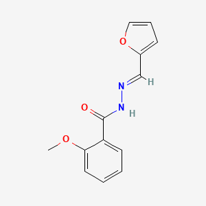 molecular formula C13H12N2O3 B11562612 N'-[(E)-furan-2-ylmethylidene]-2-methoxybenzohydrazide 