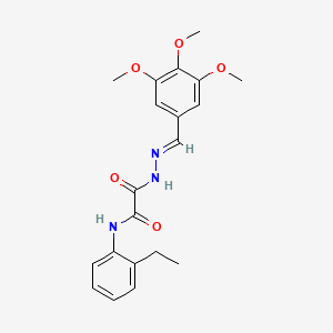 molecular formula C20H23N3O5 B11562617 N-(2-ethylphenyl)-2-oxo-2-[(2E)-2-(3,4,5-trimethoxybenzylidene)hydrazinyl]acetamide 