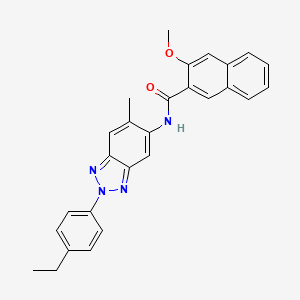 N-[2-(4-ethylphenyl)-6-methyl-2H-benzotriazol-5-yl]-3-methoxynaphthalene-2-carboxamide