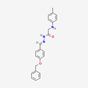 molecular formula C23H23N3O2 B11562638 N'-[(E)-[4-(Benzyloxy)phenyl]methylidene]-2-[(4-methylphenyl)amino]acetohydrazide 