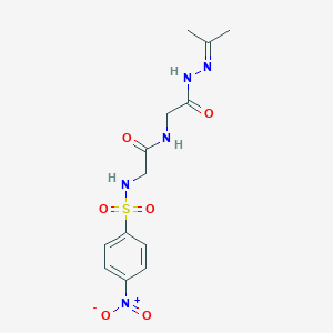 2-(4-Nitrobenzenesulfonamido)-N-{[N'-(propan-2-ylidene)hydrazinecarbonyl]methyl}acetamide