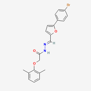 molecular formula C21H19BrN2O3 B11562675 N'-[(E)-[5-(4-Bromophenyl)furan-2-YL]methylidene]-2-(2,6-dimethylphenoxy)acetohydrazide 