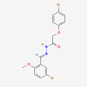 molecular formula C16H14Br2N2O3 B11562696 N'-[(E)-(5-bromo-2-methoxyphenyl)methylidene]-2-(4-bromophenoxy)acetohydrazide 