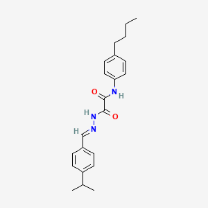 N-(4-butylphenyl)-2-oxo-2-{(2E)-2-[4-(propan-2-yl)benzylidene]hydrazinyl}acetamide