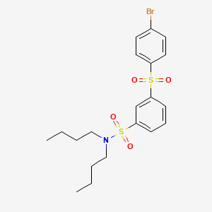 3-[(4-bromophenyl)sulfonyl]-N,N-dibutylbenzenesulfonamide