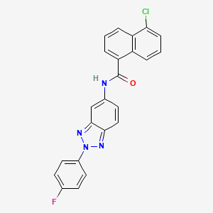 molecular formula C23H14ClFN4O B11562730 5-chloro-N-[2-(4-fluorophenyl)-2H-benzotriazol-5-yl]naphthalene-1-carboxamide 