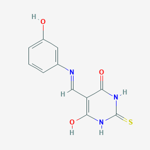 5-{[(3-hydroxyphenyl)amino]methylidene}-2-thioxodihydropyrimidine-4,6(1H,5H)-dione