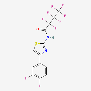 molecular formula C13H5F9N2OS B11562739 N-[4-(3,4-difluorophenyl)-1,3-thiazol-2-yl]-2,2,3,3,4,4,4-heptafluorobutanamide CAS No. 299198-90-6