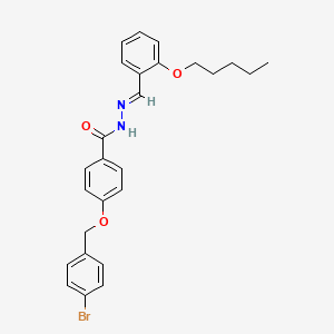 4-[(4-bromobenzyl)oxy]-N'-{(E)-[2-(pentyloxy)phenyl]methylidene}benzohydrazide