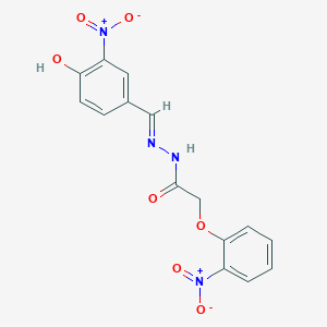 N'-[(E)-(4-hydroxy-3-nitrophenyl)methylidene]-2-(2-nitrophenoxy)acetohydrazide