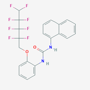 molecular formula C22H16F8N2O2 B11562815 1-Naphthalen-1-yl-3-{2-[(2,2,3,3,4,4,5,5-octafluoropentyl)oxy]phenyl}urea 