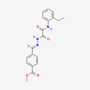 molecular formula C19H19N3O4 B11562837 Methyl 4-[(E)-({[(2-ethylphenyl)carbamoyl]formamido}imino)methyl]benzoate 