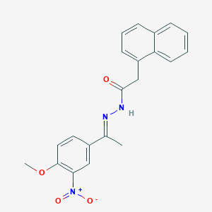 N'-[(1E)-1-(4-methoxy-3-nitrophenyl)ethylidene]-2-(naphthalen-1-yl)acetohydrazide