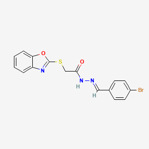 2-(1,3-benzoxazol-2-ylsulfanyl)-N'-[(E)-(4-bromophenyl)methylidene]acetohydrazide