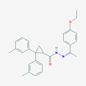 N'-[(1Z)-1-(4-ethoxyphenyl)ethylidene]-2,2-bis(3-methylphenyl)cyclopropanecarbohydrazide